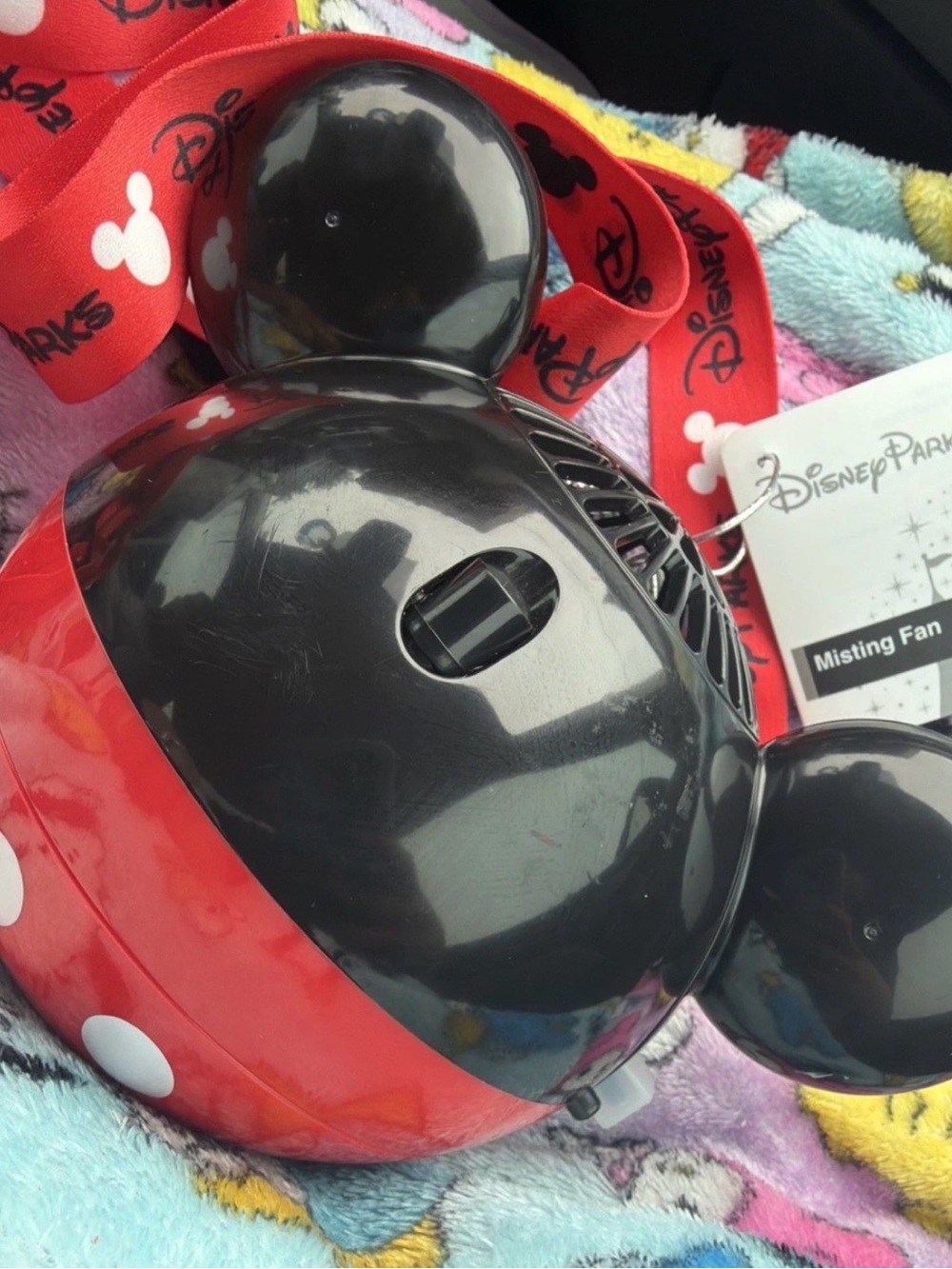 Disney Red and Black Mickey Mouse Kids Misting Fan